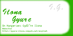 ilona gyure business card